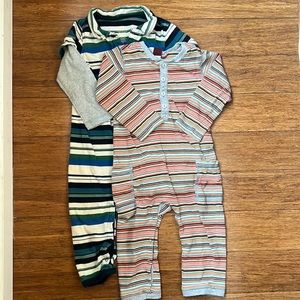 Tea collection long sleeved onesies bundle